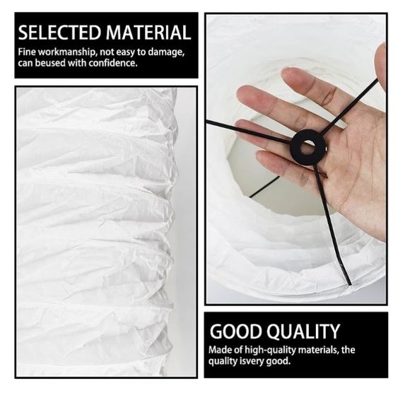 FERCAISH Paper Floor Lamp Shade - Picture 4 of 7